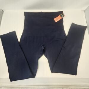Shapermint Essentials High Waisted Shaping Leggings Women Size XL Navy Blue New